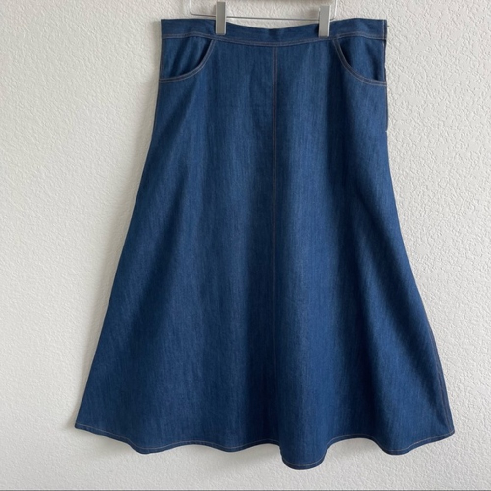 Denim A- Line Maxi Skirt - 18W